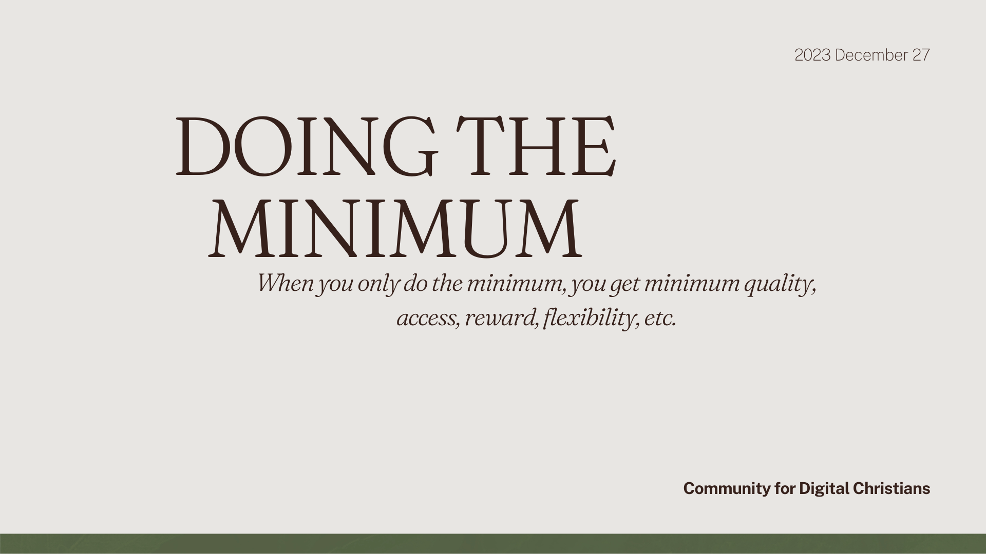 Today’s Community Scripture – 12/27/2023