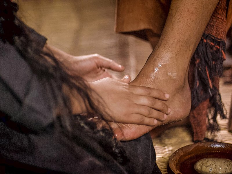 Anointing His Feet